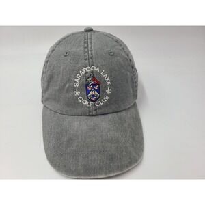 Vintage Saratoga Lake Golf Club Stillwater NY Adams Strapback Adjustable Hat Cap